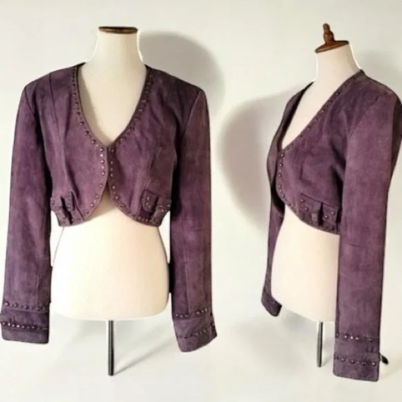 Double D Ranch heavily embellished pocketed, Bolero suede jacket RARE